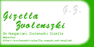 gizella zvolenszki business card